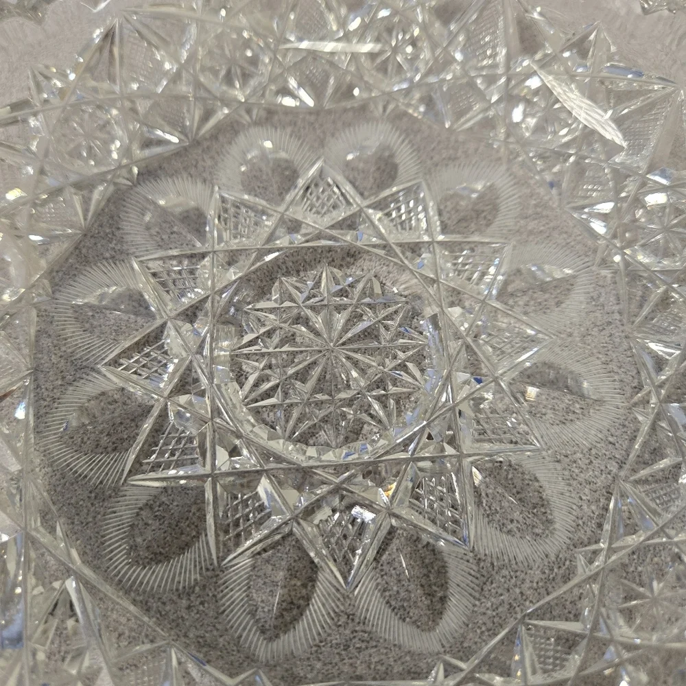 Crystal Starburst Candy Nappy Dish Tray